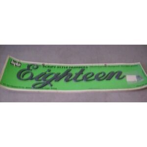 Hy-Ko EIGHTEEN House Address Script Style Spellout Numbers New Old Stock